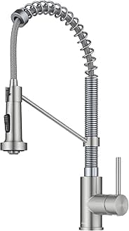 Bolden 2-Function Single Handle Pull Down Kitchen Faucet, Commercial Style Stainless Steel/Chrome, KPF-1610SSCH