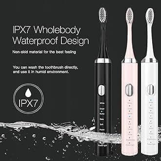 Electric Toothbrush for Adults,Deep Clean Rechargeable Toothbrush with 4 Replacement Heads,8 Modes with 2 Minutes Built in Smart Timer,Battery Toothbrush for Adults Kids Women Men