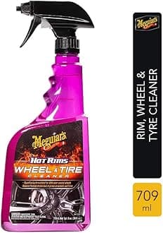 Meguiar’s Hot Rims All Wheel & Tire car Cleaner Spray (709 Ml), Xtreme Cling Foam,vigorously clings to Vertical Surfaces, dissolves Break dust & Grime .Leaves Rims with Brilliant Shine