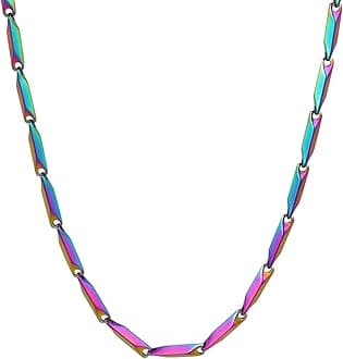 Fashion Frill Men's Double Coated Popular Stainless Steel Silver Chain For Men Boys Girls Stylish Necklaces Silver Chain Anniversary Love Gift For Husband Unisex Chains 22 Inches