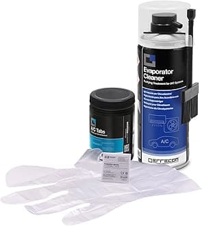 ERRECOM Cleaning Kit for Air Conditioners, includes Evaporator Cleaner PRO Air Conditioner Cleaner with Hard Bristle Dispenser Brush, A/C Tabs 40 Air Conditioner Tabs, long-lasting effect, Gloves