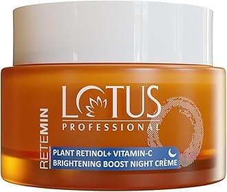 Retemin Plant Retinol & Vitamin C Brightening Night Face Cream | Anti-Aging | Skin Brightening & Anti-Wrinkle With Dark Spot Corrector & Hydrating Formula | Paraben Free | For Men & Women | All Skin Types | 50g