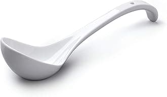 WM Bartleet & Sons 1750 T366 Traditional Porcelain Sauce and Soup Ladle, 27cm – White