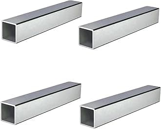 Stainless Steel Square Tubing Tube 25mm x 25mm x 3mm x 2900mm, 1" x 1" x 3/25" x 114.17" Long, 4 Pack 304 SS Square Tubings 3mm Thickness Frosted from Bopaodao