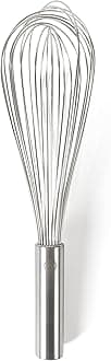 Richburn 12-Inch Stainless Steel Balloon Whisk – Satin Finish, Durable Kitchen Whisk for Mixing and Whipping