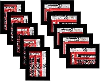 Art Street Individual Photo frames Set of 10, Picture Frame For Home Decoration, Living Room, Office Decoration (Green, Size: 8x8 Inch)