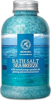 Bath Salt Sea Breeze 21.16 Oz with Natural Essential Oils Orange & Ginseng & ...
