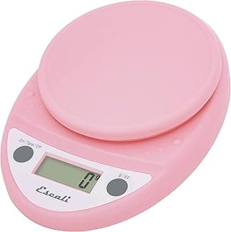 Escali P115SP Primo Digital Kitchen Scales - Kitchen Scales - Kitchen Scales - Baking - Portion Control - Hobbies - herb Scales Household Scales - 5 kg - Soft Pink - 22 x 15 x 4 cm