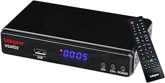 Free to Air Satellite Receiver Full HD DVB-S2 + USB Port Schedule HD Program Recorder, Labgear VSAT02 Compact TV Satellite Box with Remote Control