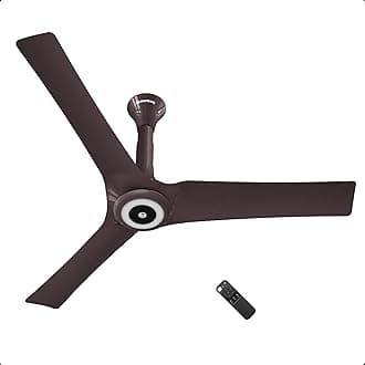 Aris Starlight 1200mm BLDC Ceiling Fan with Underlight, IoT & Remote Control | Smart Fan with Noiseless Operation (Umber Brown)