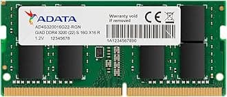Premier 16GB 3200MHz SO-DIMM DDR4 Laptop Memory, Single RAM Module, Supports Intel & AMD CPUs, XMP Profile Support, Fast Data Transfer, Enhanced Efficiency, AD4S320016G22-SGN