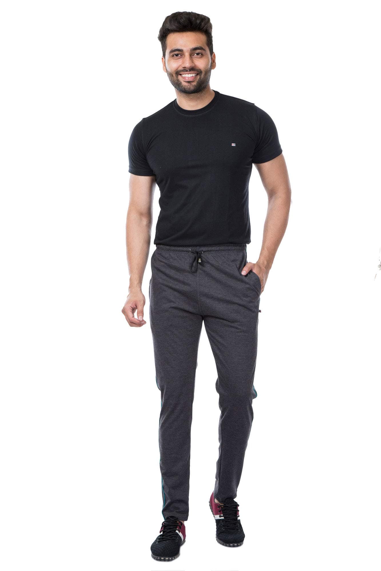 Active Basic Men's Regular Fit Green Pippin Track Pants