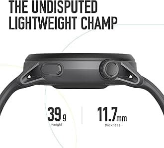 COROS PACE 3 GPS Sport Watch, Lightweight Running Watch, 17-Day Battery Life, Accurate GPS, Heart Rate Monitor, Navigation, Sleep Tracking, Training Plan, Run, Bike, and Ski (Black Silicone)