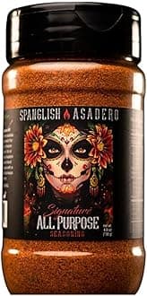 Spanglish Asadero 5oz Signature All Purpose Spice | Mexican Seasoning for Steak, Chicken, Pork, Lamb, and Elote | Low Sodium BBQ Rub and Marinade for Smoking or Grilling Meat