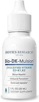 Bio-DK-Mulsion™–Emulsified Liquid Vitamin D and K, D3 Drops 125 mcg & Vitamin K (K1, K2) 300 mcg MK-7–Supports Stronger Bones, Musculoskeletal Strength, Healthy Heart & BMI 1 fl oz
