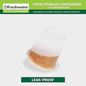Freshware Food Storage Containers [240 Set] 24 oz Plastic Deli Containers with Lids, Slime, Soup, Meal Prep Containers | BPA Free | Stackable | Leakproof | Microwave/Dishwasher/Freezer Safe