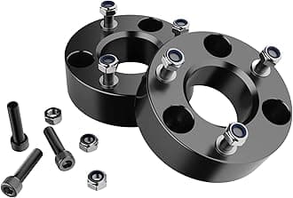 2.5" Ram 1500 Leveling Lift Kit, 2.5in Front Suspension Lift Kit Forged Strut Spacers for 2006-2024 Dodge Ram 1500 4WD, 6061-T6 Aluminum Level Kits CNC Machine Black Anodized