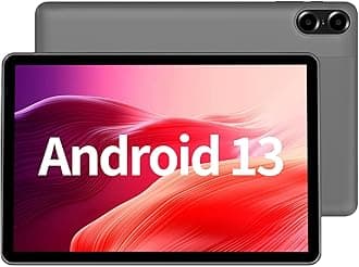 PRITOM 2024 10.1 inch Android 13 Tablets, Octa-Core Processor, 8GB RAM 64GB ROM 512GB Expanable, 6000mAh Battery, HD IPS Touch Screen, 5G/2.4G WiFi6, Bluetooth 5.0, Split Screen, Widget Support(Gray)