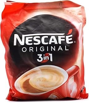 Nescafe 3 In 1 Original Soluble Coffee Beverage, 30 Sachets Bag Instant Coffee 525 G ground