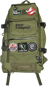 Military Grade Tactical Backpack - Military Backpack Storage Organization Multiple Compartments, Compression Straps, MOLLE Webbing 1000 Denier Nylon, Water Repellent Coating - 50L, Green