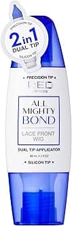 Red by Kiss All Mighty Bond Lace Front Wig Glue, Dual Tip Applicator, Instant Drying, Water Resistant, Strong Hold for Wigs, Frontals, Toupees, Safe for Sensitive Skin
