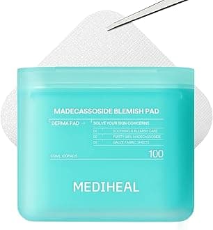 MEDIHEAL OFFICIAL Square Toner Pads (Madecassoside) 100 Sheets 170ml Square Facial Toner Pads 100P 170ml Blemish Pads Wipe Pads Skin Care Korean Cosmetics