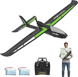 RC Plane, 4CH Remote Control Glider Airplane RTF with 6-Axis Gyro, 3 Modes & Aerobatics Easy to Fly, 2.4GHz Radio Controlled Aircraft for Beginners& Adults, Ranger600 Stunt, Black