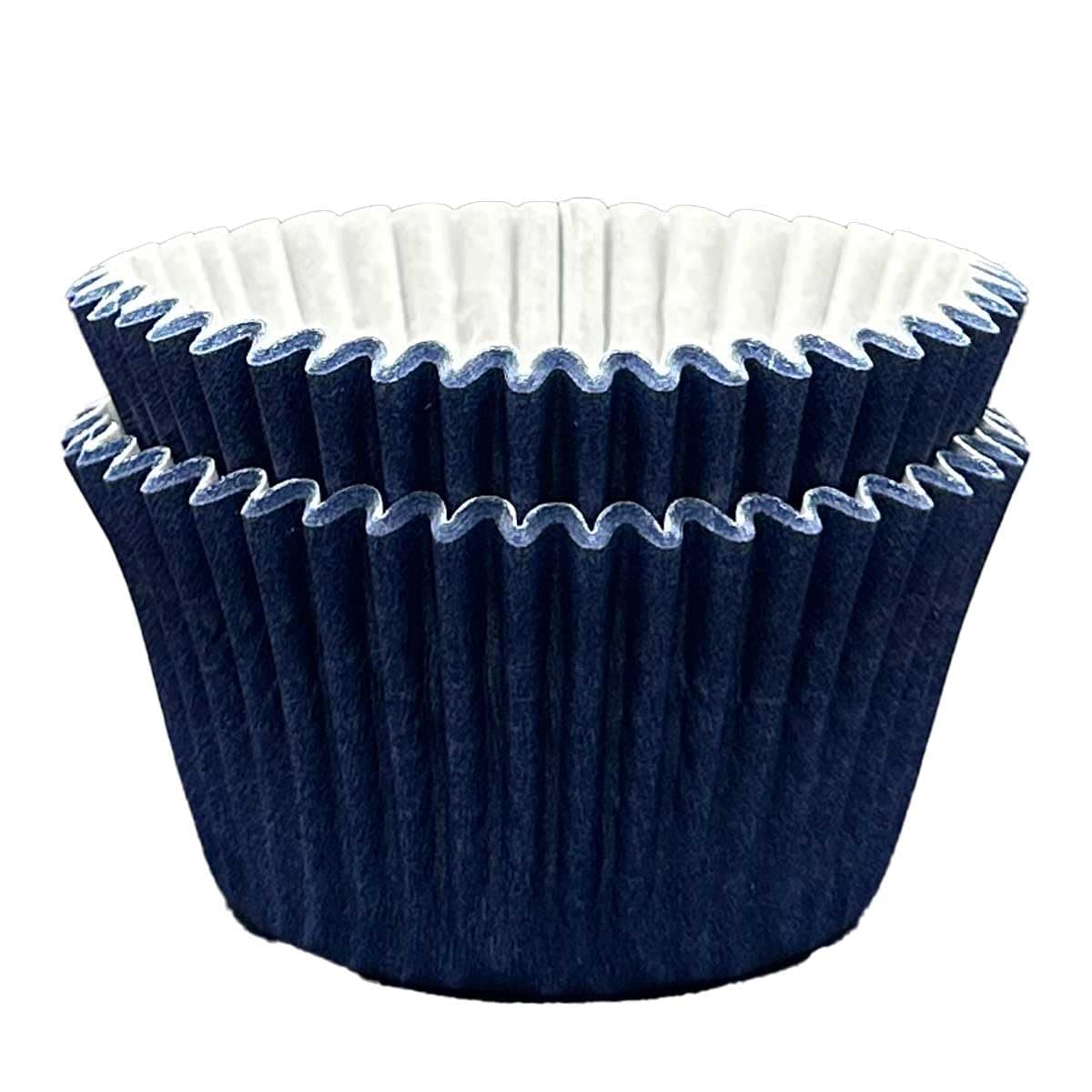 Scrumptious! - 24PC Cupcake Cases - Navy - 65GSM 51mm x 38mm Greaseproof Paper Baking Cases - Great for Birthday and Anniversary Party Muffins, Cakes and Bakes