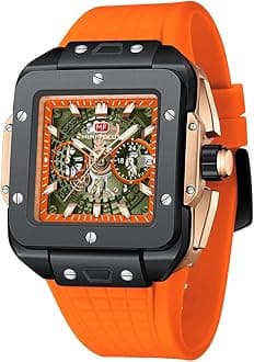 AIMES Watch Wristwatch for Men Fashion Casual Cool Big Dial Watch Luminous Waterproof Sport Analog Quartz Business Mens Watches Silicon Strap Dress Watch