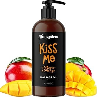 Mango Sensual Massage Oil for Couples - Alluring Tropical Full Body Massage Oil for Date Night and Nourishing Body Moisturizer with Sweet Almond - Vegan Non Staining Non Greasy Smooth Gliding Formula
