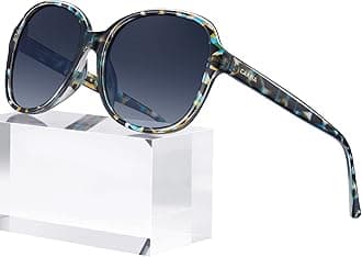 CarfiaPolarized Sunglasses for Women Trendy Retro Shades Imported Acetate Sunnies