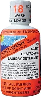 Atsko Sno-SealSport-Wash Laundry Detergent (18-Fluid Ounce Bottle, 18 Wash Loads)