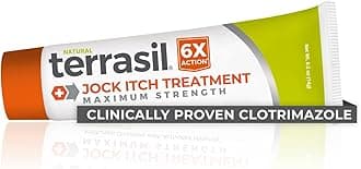 Jock Itch Treatment MAX - 6X Faster Than Leading Brands All Natural Antifungal Ointment Treats Tinea Cruris Relieves Itch Irritation by Terrasil® 14 Grams
