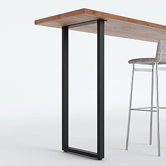 2PCS Heavy-Duty Breakfast Bar Legs, 105cm Industrial Metal Table Legs for High Tables, DIY Furniture Projects, Black (H105xW45cm-Square)