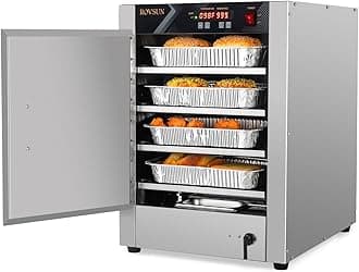 ROVSUN Hot Holding Cabinet Pizza Warmer w/Removable Shelves Water Tray, Pretzel Warmer Hot Box Food Warmer Commercial Electric Food Warmer Countertop for Catering Buffet Restaurant, 110V 800W