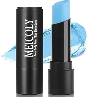 MEICOLY Light Blue Eye Black Stick,Waterproof Baseball Softball Football Lacrosse Stick,Pale Blue Face Body Paint Stick for Halloween SFX Cosplay Corpse Bride Avatar Sally Makeup