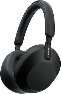 Sony WH-1000XM5 Premium Noise Canceling Headphones, Auto NC Optimizer, 30-Hour Battery, Alexa Voice Control, Black