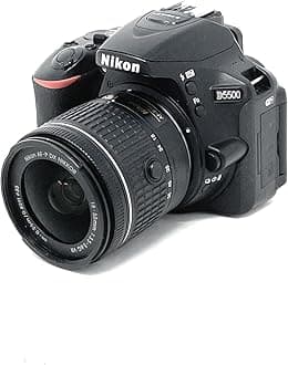 Nikon D5500 Digital SLR Camera - Black (24.2 MP, AF-P 18-55mm VR Lens Kit) 3-Inch LCD Screen - International Version (No Warranty)