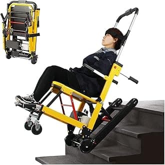 Lightweight Foldable Stair Climbing Electric Wheelchair Intelligent Lifting Chassis Can Go Up and Down Stairs Elderly People with Disabilities Adjustable Walking Assist Utility Carts