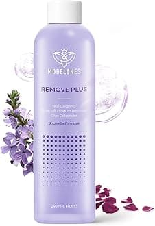 Modelones Nail Polish Remover, Gel Polish Remover with Jojoba Oil Gentle Professional Soak Off Removal for Press On Nails Glue Acrylic Dip Powder Nail Care Gift for Women 8 Fl Oz, Lavender