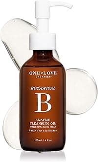 Botanical B Enzyme Cleansing Oil – Hydrating Oil Cleanser for Double Cleansing, Makeup Remover for Face, Cruelty Free 4 oz