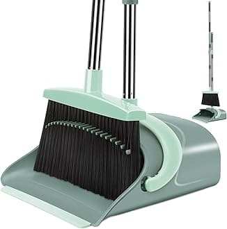 Green Broom Dustpan Set