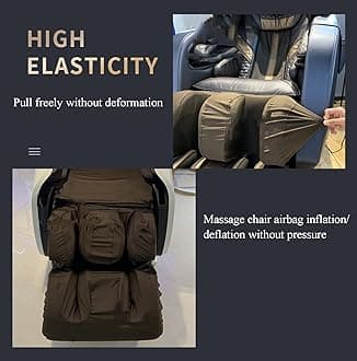 FBKPHSS Massage Chair Recliner Cover with Zero Gravity, Full Body Massage Chair Cover Skin-Friendly Washable Elastic Cloth Dust Cover Free Headrest Cover,Brown,B