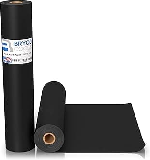 Black Kraft Arts and Crafts Paper Roll - 18 inches by 100 Feet (1200 Inch) - Ideal for Paints, Wall Art, Easel Paper, Fadeless Bulletin Board Paper, Gift Wrapping Paper and Kids Crafts - Made in USA