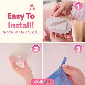 Blue Canopy Bed Canopy with Glow in the Dark Stars for Girls, Boys, Kids and Babies, Mesh to Cover Baby, Cot, Girls Bed or Large Bed, Fire Retardant