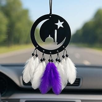 MH VILLA Moon car Hanging, Dream Catcher for car