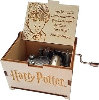 TheLaser'sEdge Harry Potter Mini Music Box with Hedwig's Theme - Ron Weasley Scary Quote