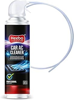 Heebo CAR AC Cleaner & Purifier 500 ML: Pack of 4 | Air Conditioner Cleaner | Car Air Conditioner Coil Cleaner | Disinfectant Foam | Car AC Vent Foam Cleaner | Effective cleaning | Ready to Use