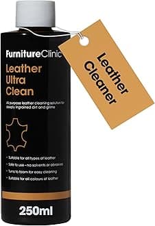 Leather Ultra Clean - 250ml - All-Purpose Leather Cleaner - Leather Cleaner for Sofas - Leather Car Interior Cleaner - Deep Cleans All Leather Types and Colours