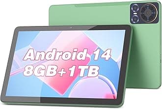 C idea10.1 Inches Tablet,Android 13 Tab,5G Tablet Dual SIM 8GB RAM 1TB ROM,10000mAh Battery With Bluetooth, WIFI and GPS CM8300plus(Green)